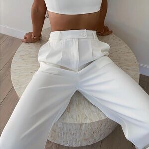 Princess Polly Wide Leg Trousers in White US 2